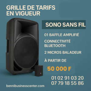 Location de petite sonorisation Abidjan – enceinte Bluetooth Elokance e12A idéale pour événements, mariages et séminaires